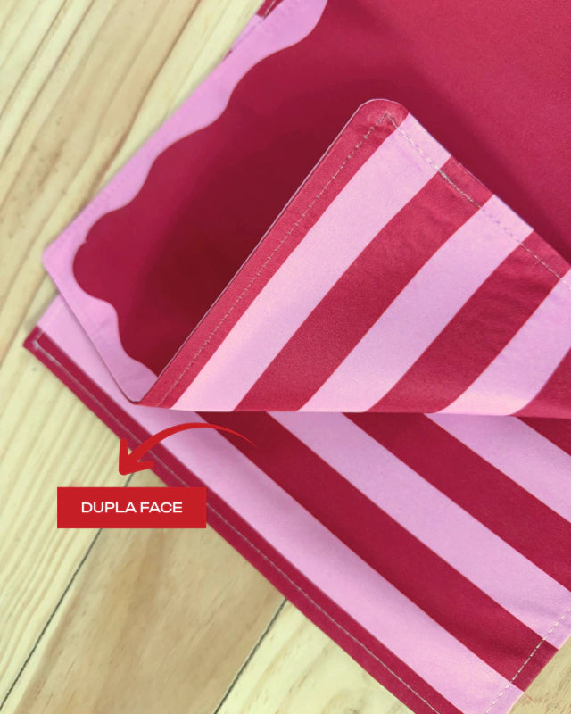 Jogo americano dupla face vermelho