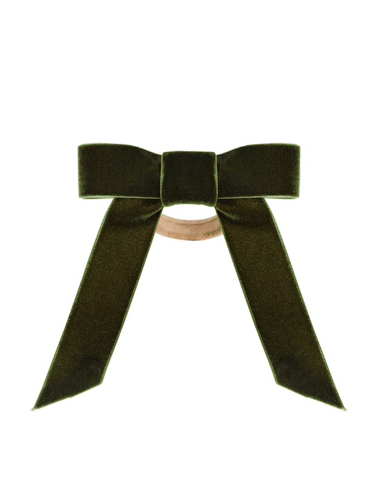 Porta Guardanapo Laço Veludo Verde