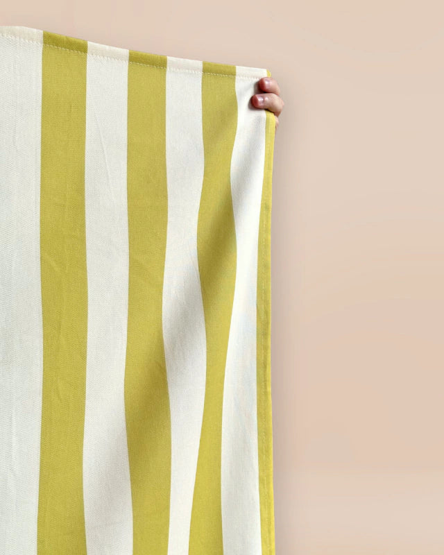 Toalha de mesa listras amarelas retangular