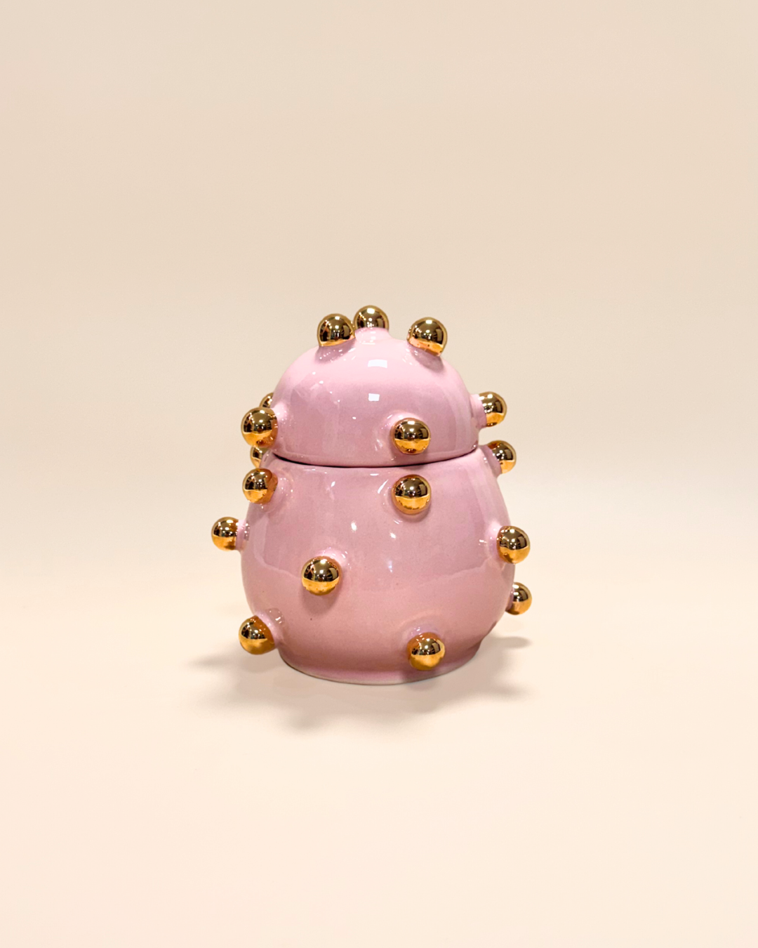 Caixa Olivia Gold Rosa em Cerâmica