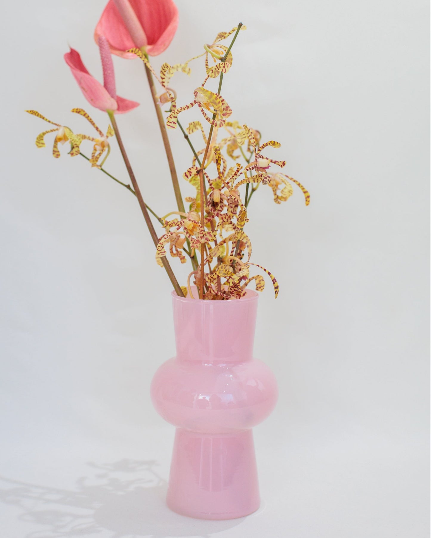 Vaso em Vidro Leitoso Rosa