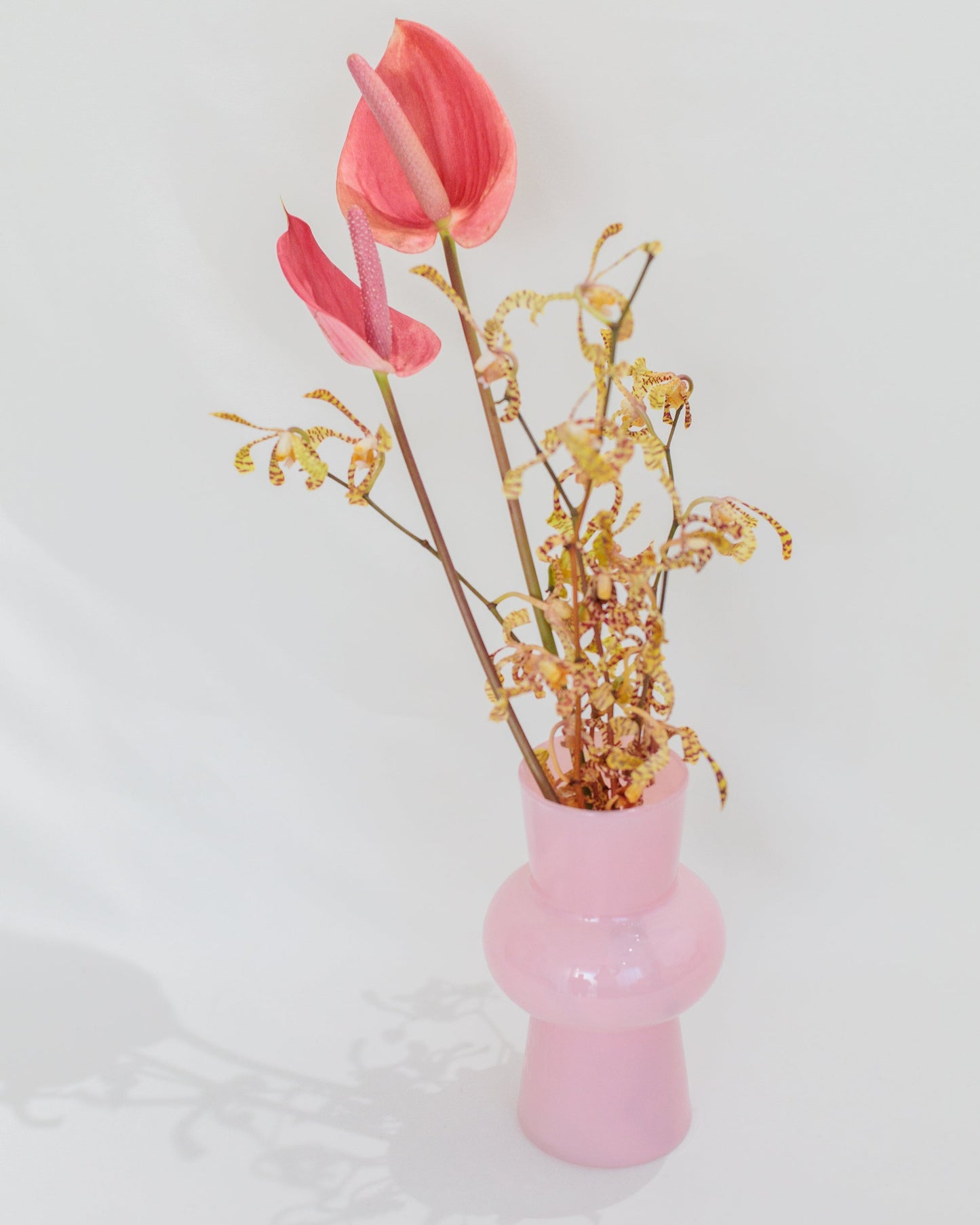 Vaso em Vidro Leitoso Rosa