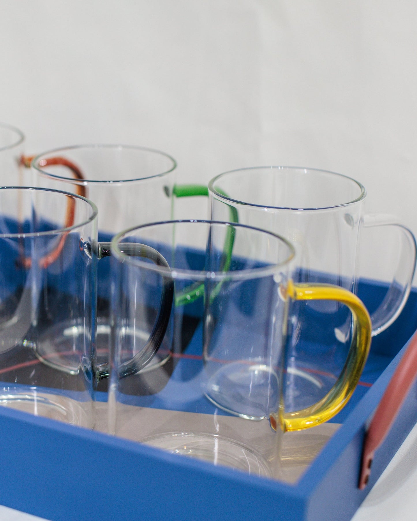 Conjunto de Caneca Vidro Alça Color