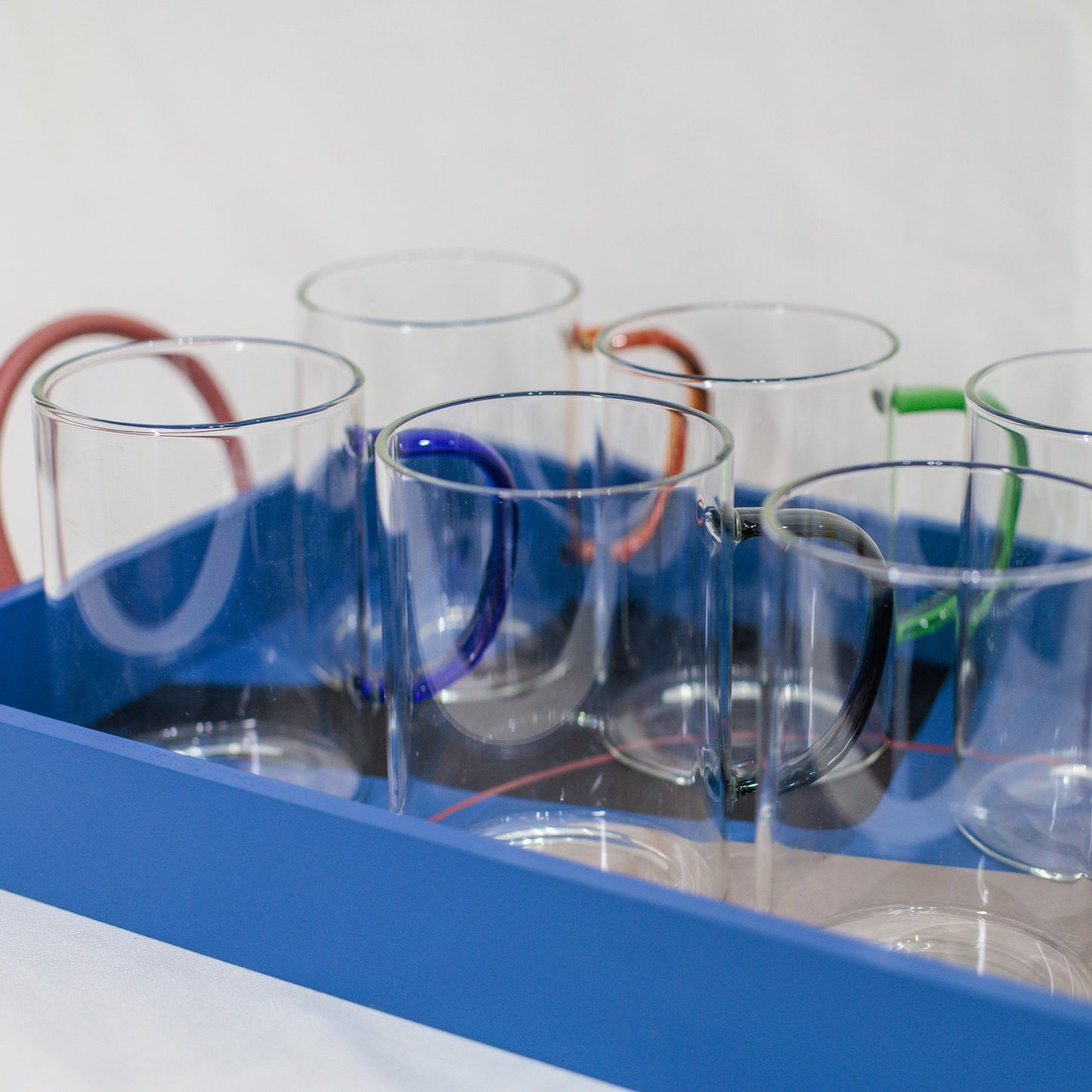 Conjunto de Caneca Vidro Alça Color