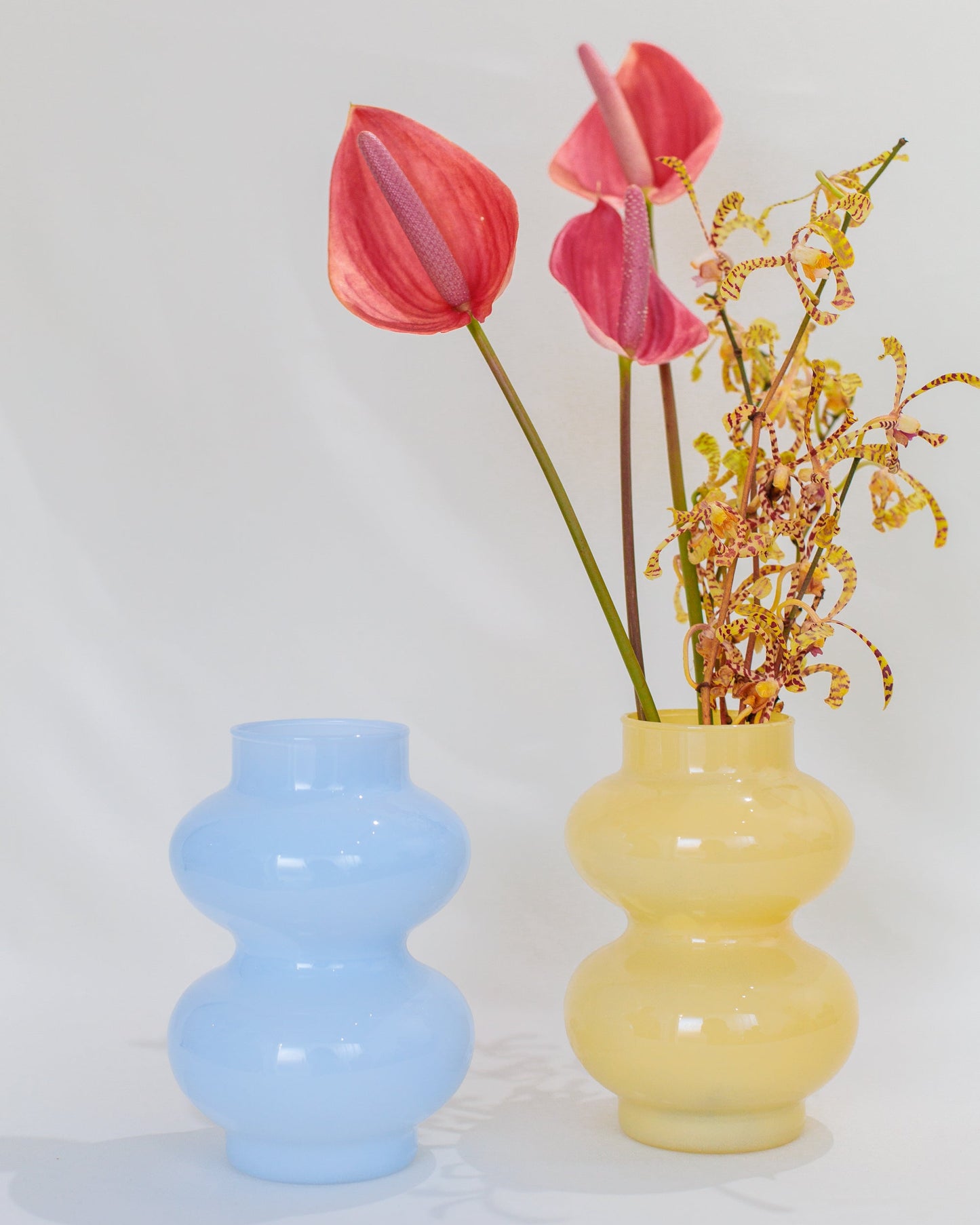 Vaso em Vidro Leitoso Amarelo