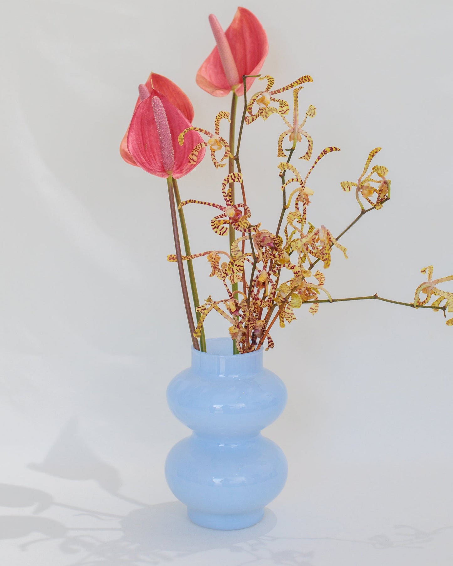 Vaso em Vidro Leitoso Azul
