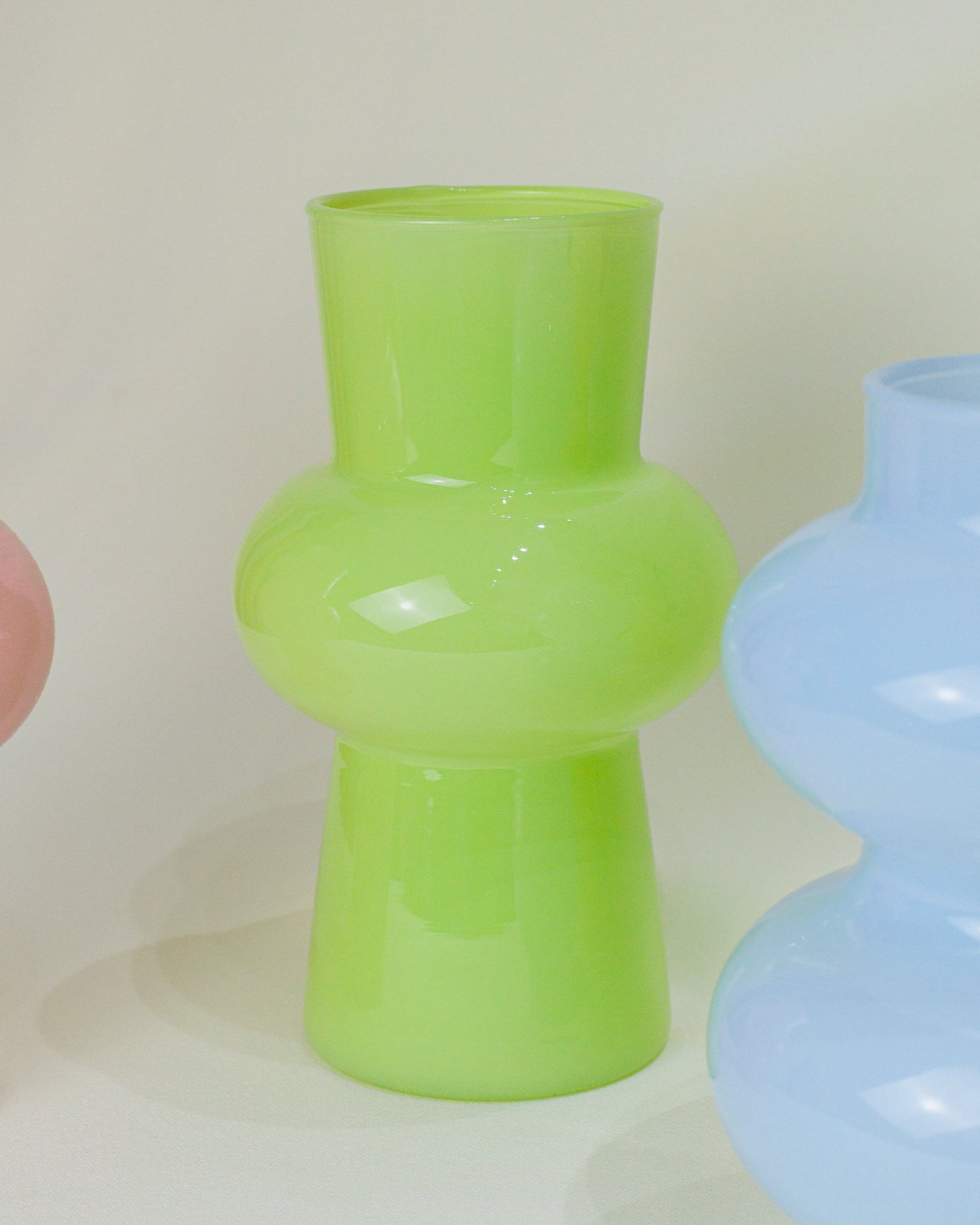 Vaso em Vidro Leitoso Verde