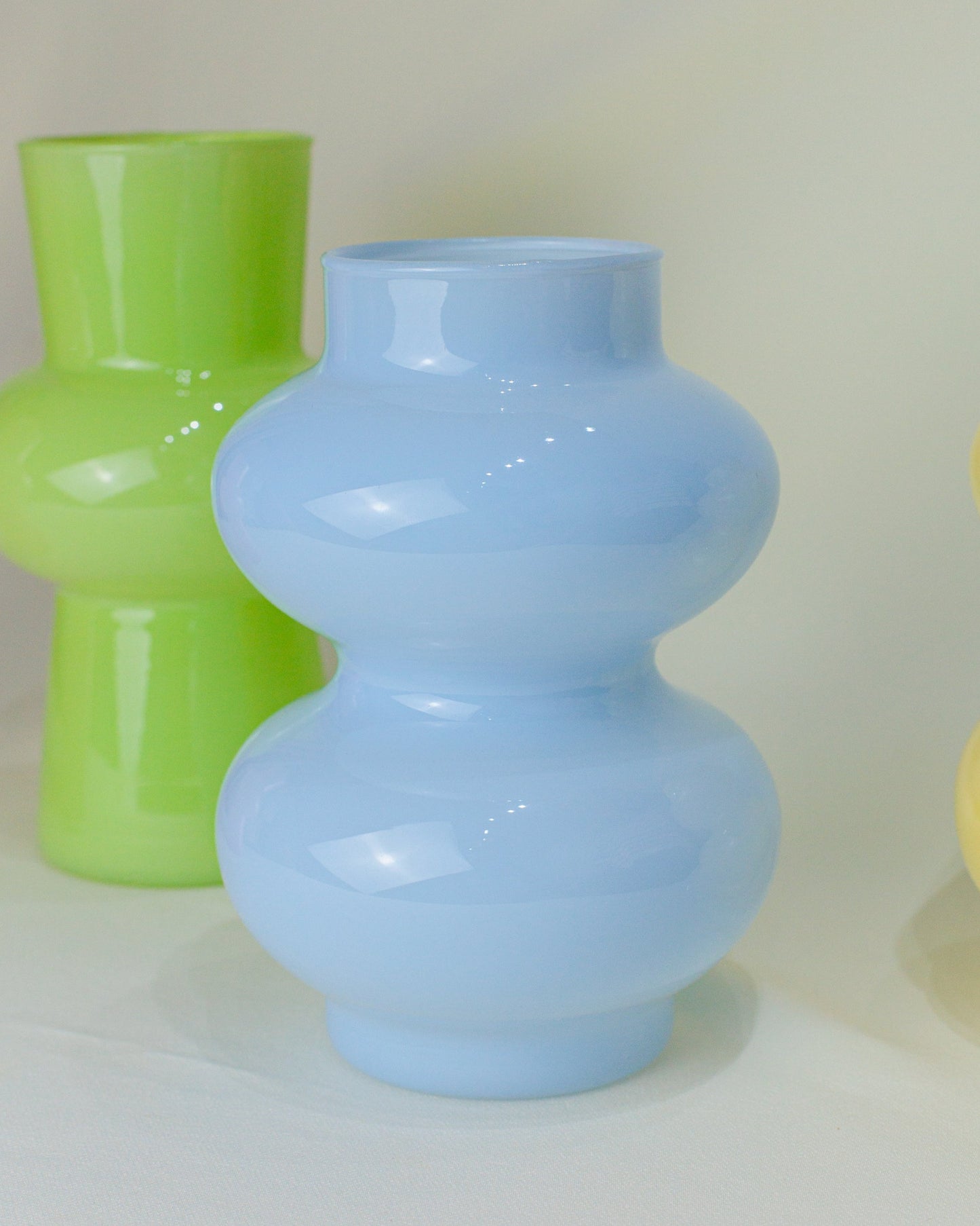 Vaso em Vidro Leitoso Azul
