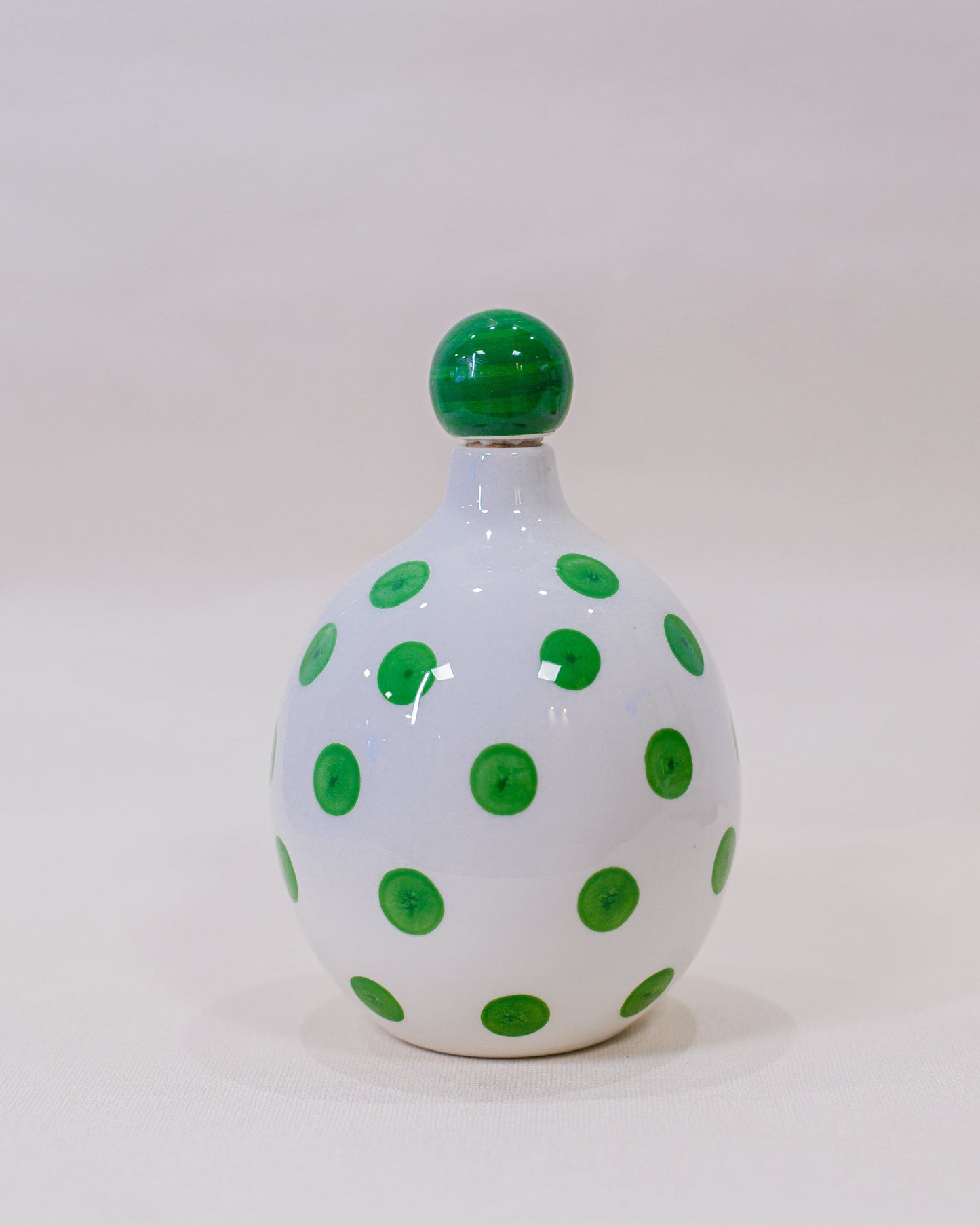 Garrafa Lido Pontos Verde em Cerâmica