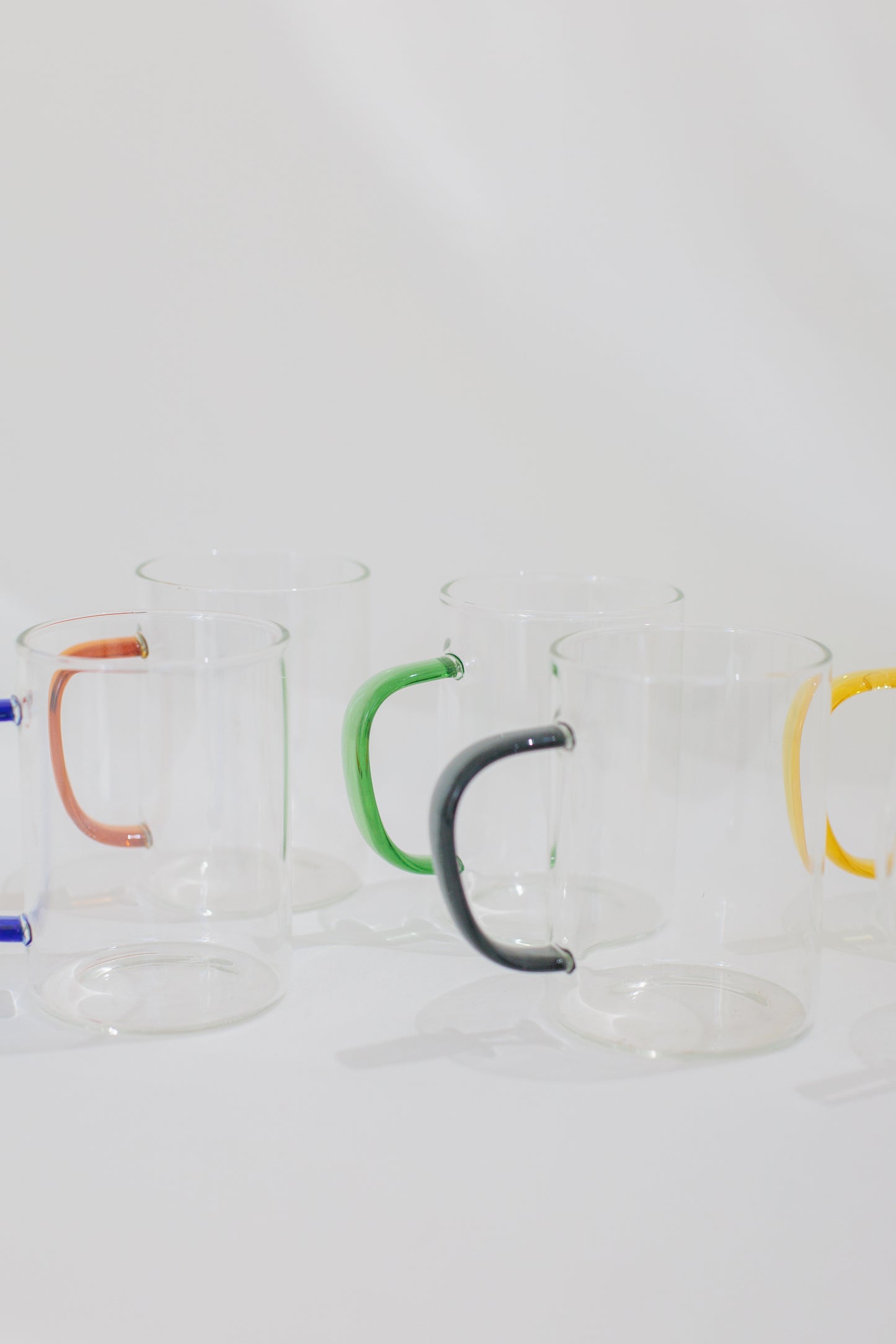 Conjunto de Caneca Vidro Alça Color
