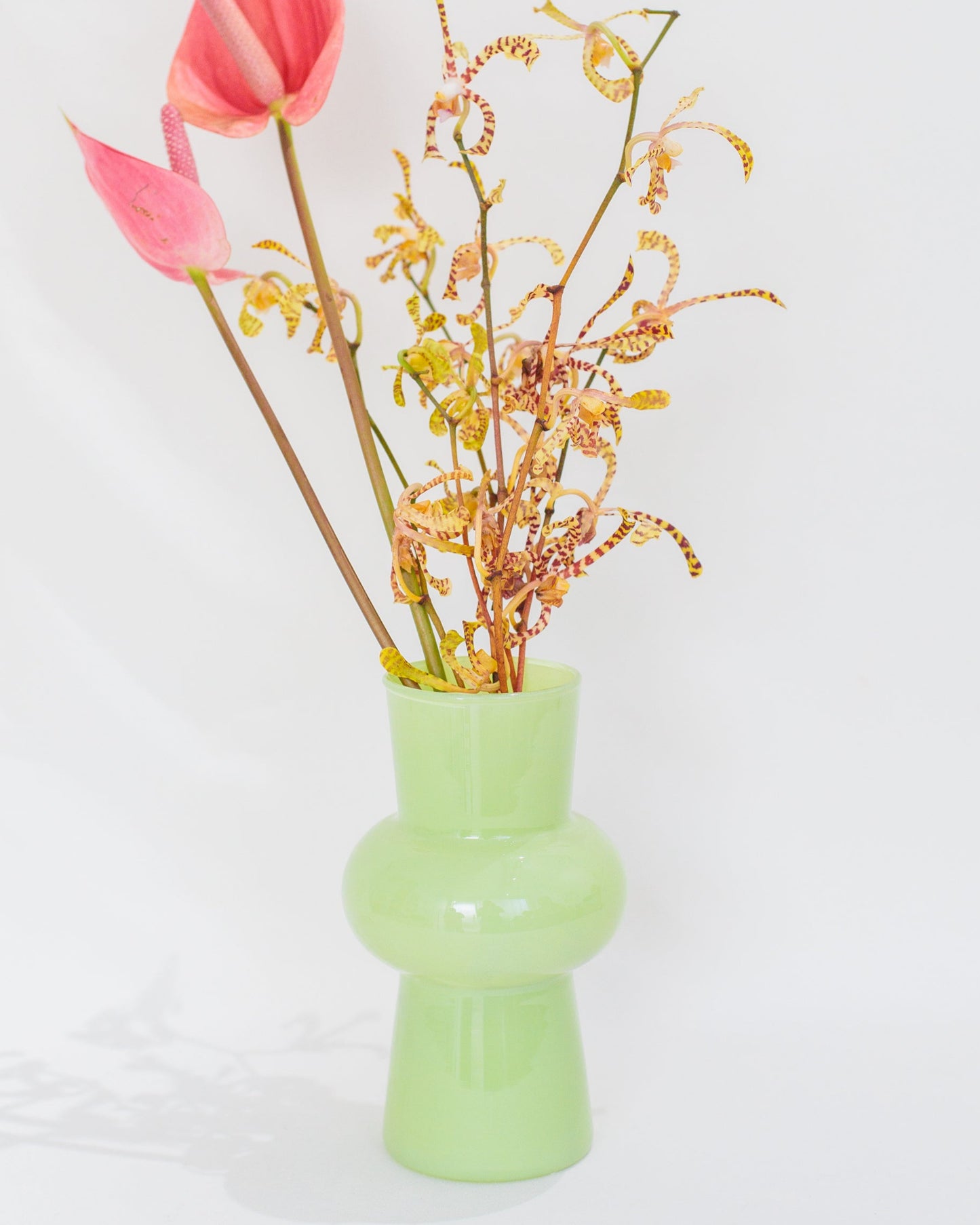 Vaso em Vidro Leitoso Verde