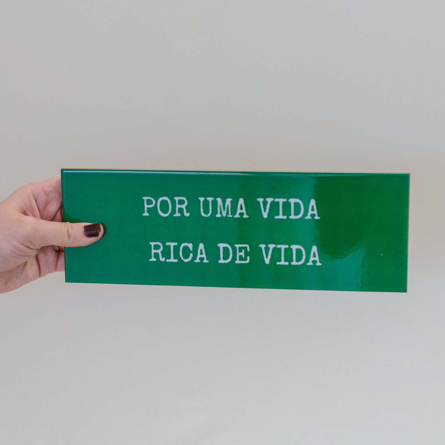 Azulejo decorativo 'por uma vida rica'