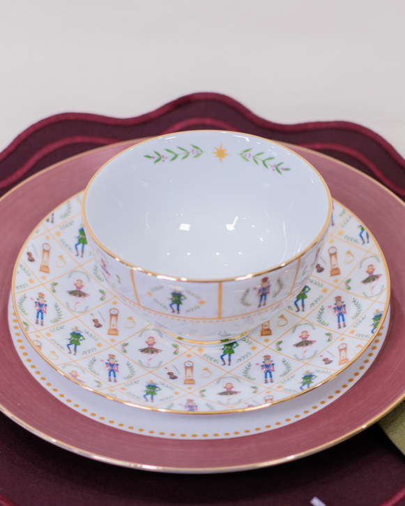 Bowl Xmas Ballet em Porcelana