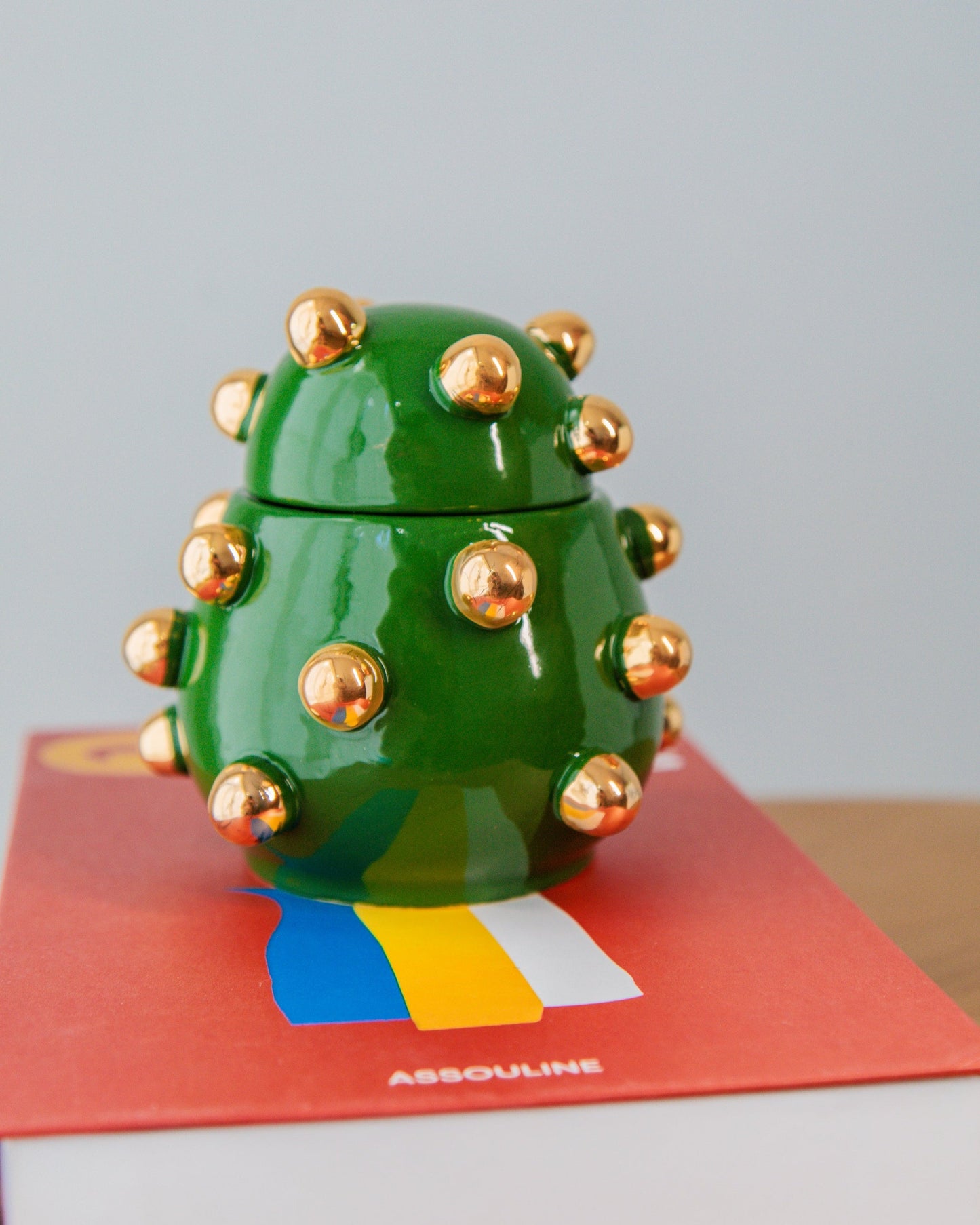 Caixa Olívia Verde em Cerâmica