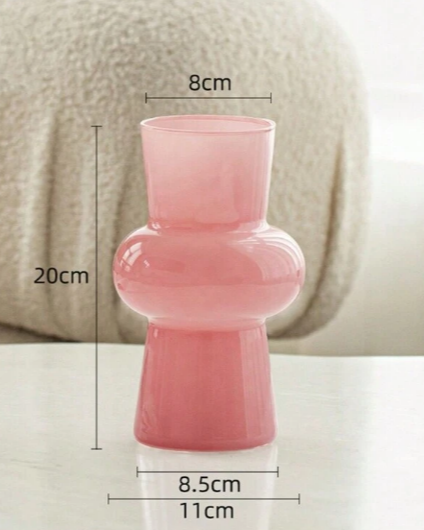 Vaso em Vidro Leitoso Rosa