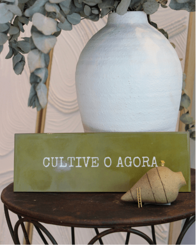 Azulejo decorativo 'cultive o agora'