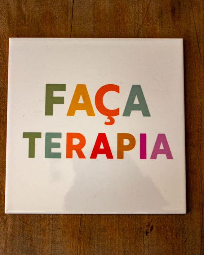 Azulejo decorativo 'faça terapia'