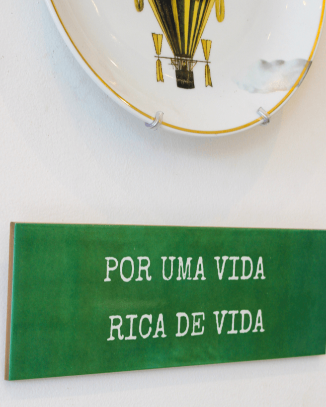 Azulejo decorativo 'por uma vida rica'