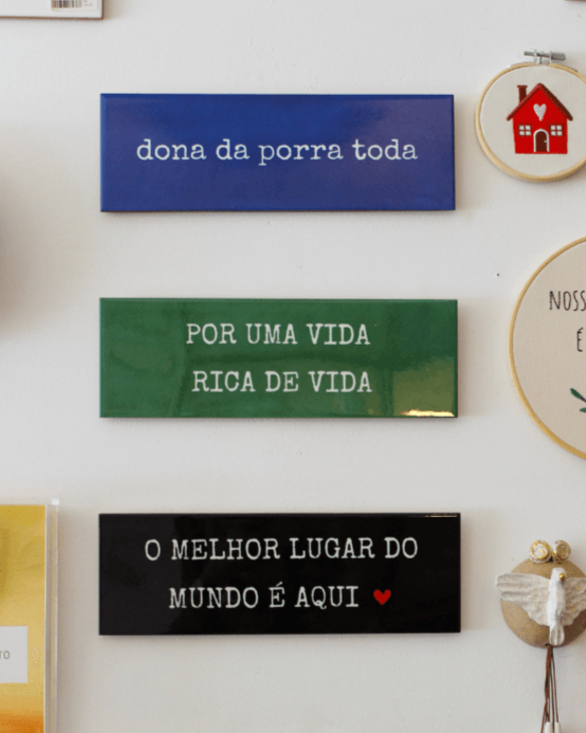 Azulejo decorativo 'por uma vida rica'