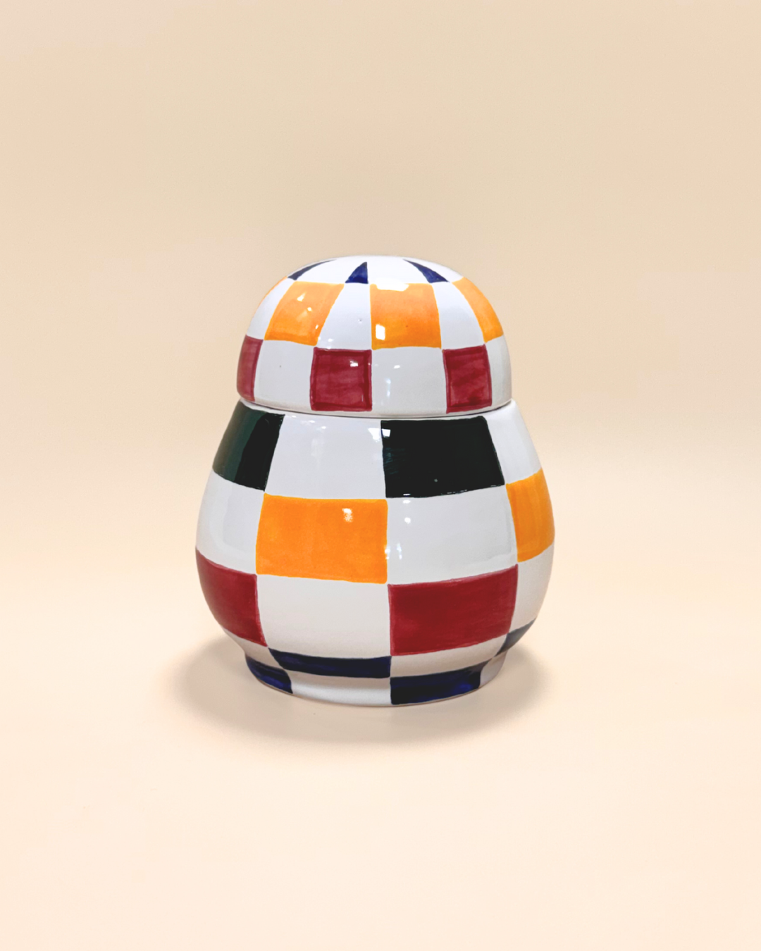 Caixa Oval Plan New Xadrez em Cerâmica