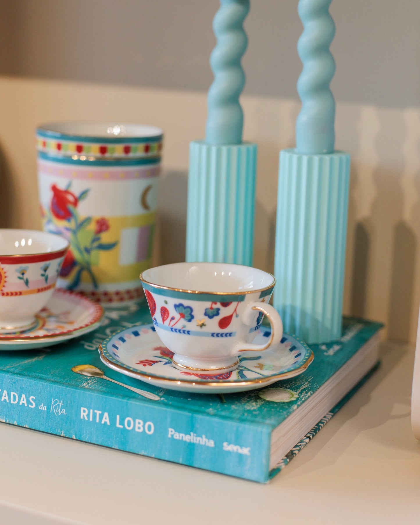 MAMMA MIA Set 2 xicaras de cafe porcelana