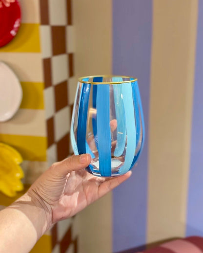 COPO VIDRO MILANO AZUL 600ML