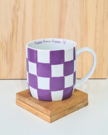 Caneca Chekerboard Lilás