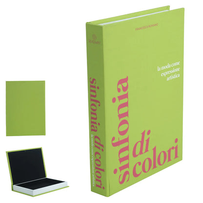 Caixa livro em MDF (verde) - Sinfonia di Colori