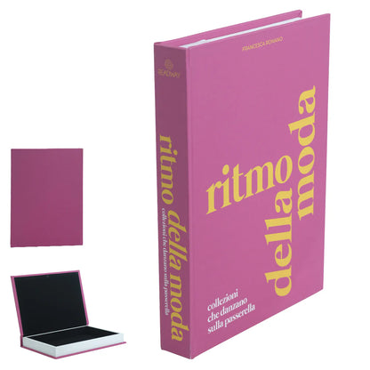 Caixa livro em MDF (rosa) - Ritmo della Moda