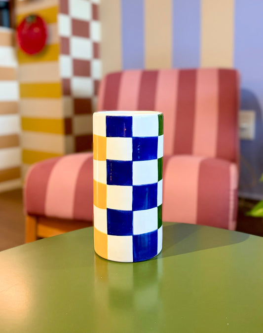 Vaso Geo Color Pequeno em Cerâmica