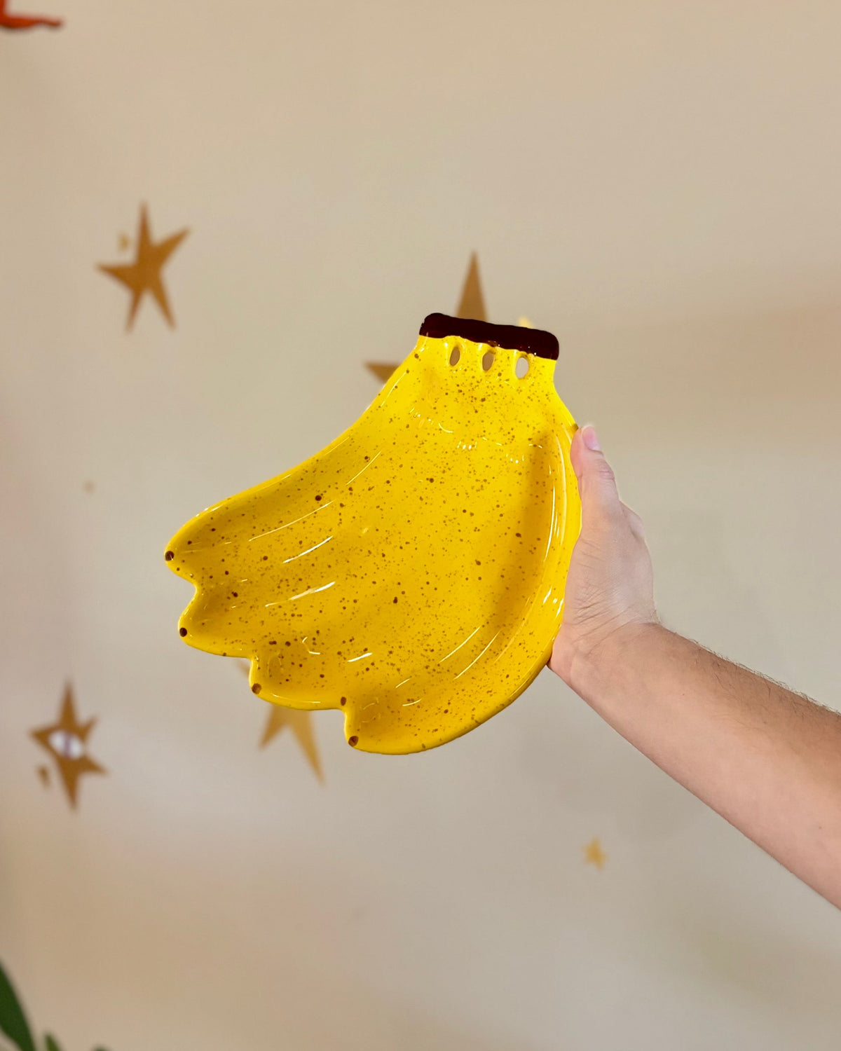 Bandeja banana em cerâmica