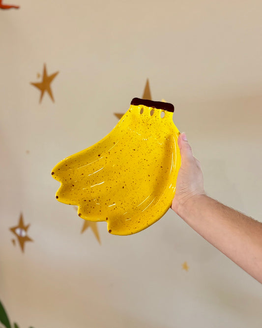 Bandeja banana em cerâmica