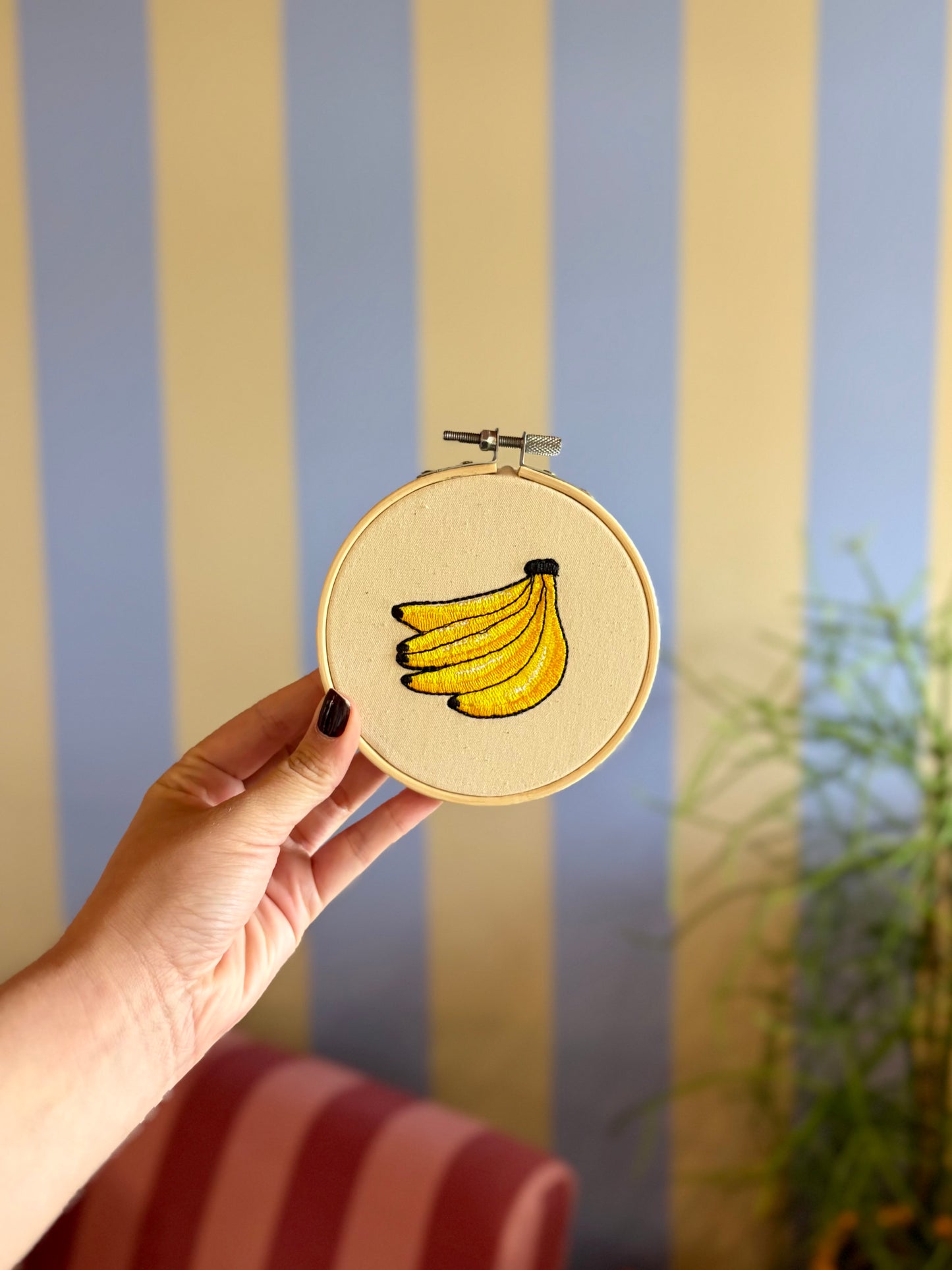 Bastidor bordado banana
