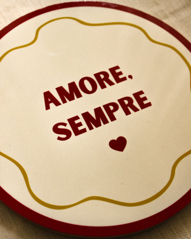 Azulejo Decorativo Redondo 'Amore Sempre'