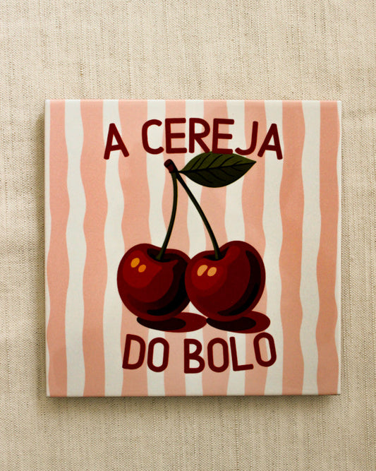 Azulejo Decorativo 'A Cereja do Bolo'