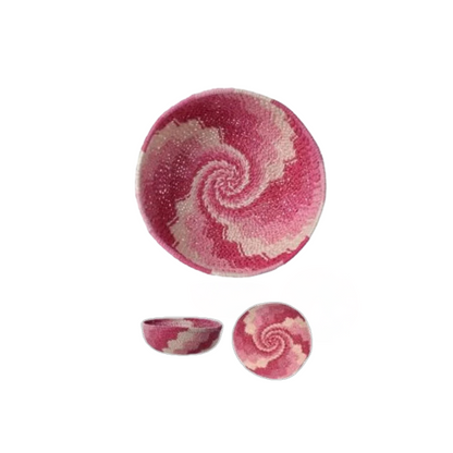 Cesta Decorativa Fibra de Papel (Rosa)