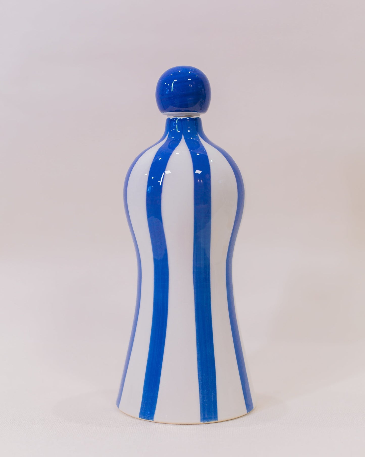 Garrafa Lido Listras Azul em Cerâmica