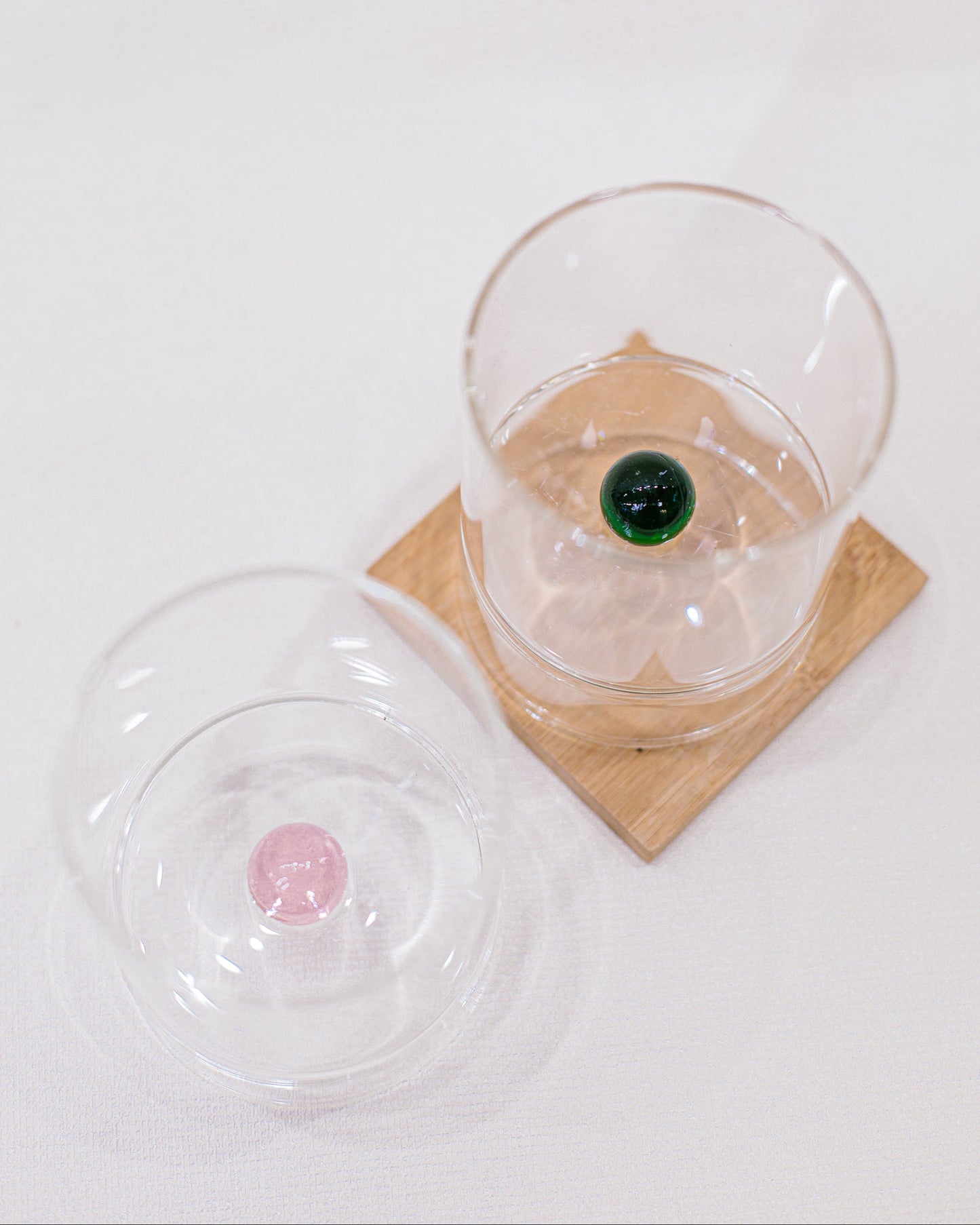 Copo de Vidro Esfera Verde