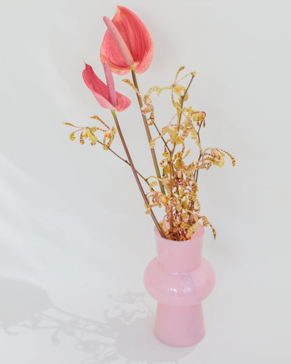 Vaso em Vidro Leitoso Rosa
