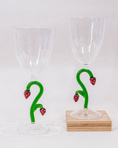 Taça Morango em Vidro