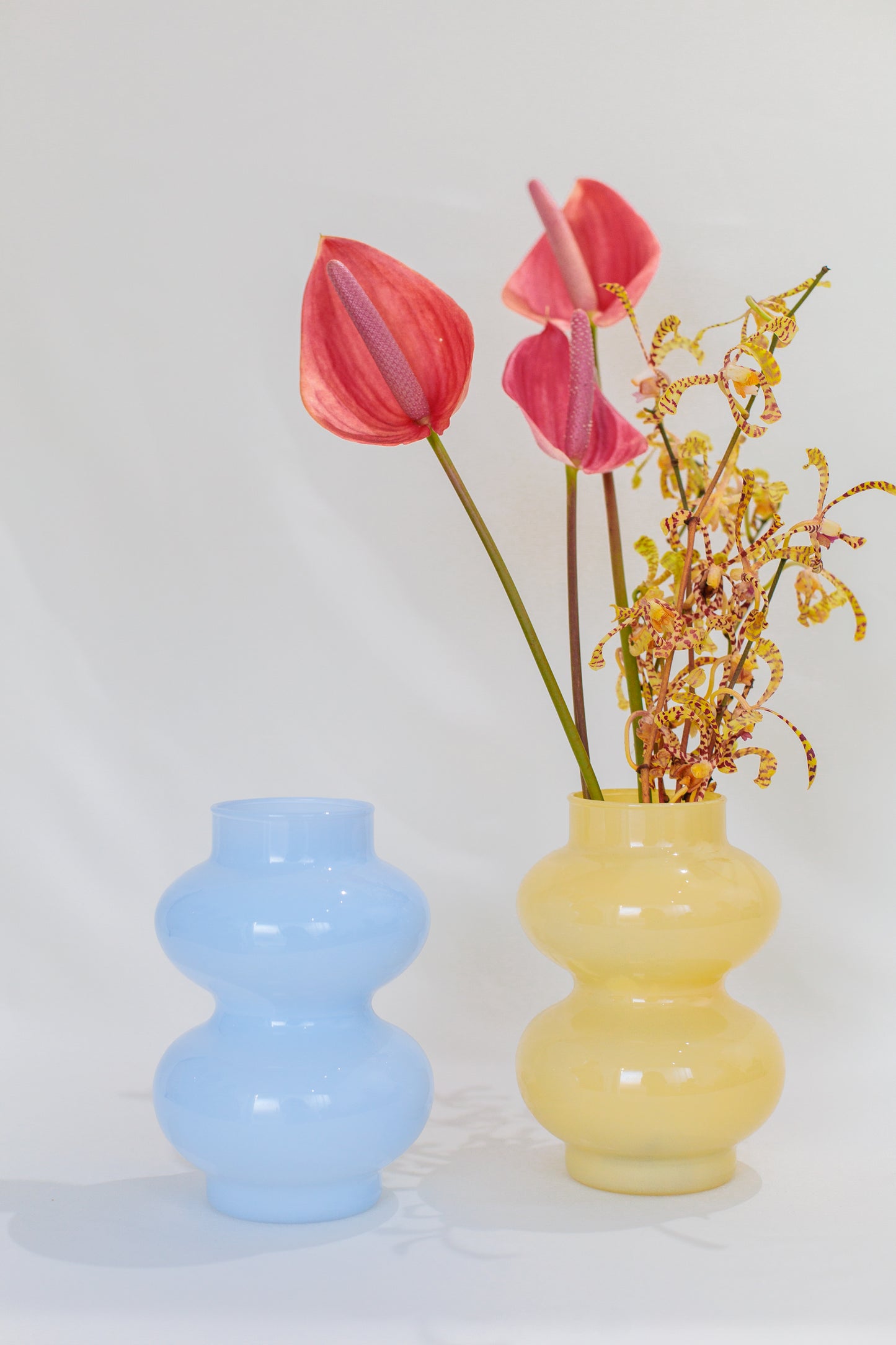 Vaso em Vidro Leitoso Azul