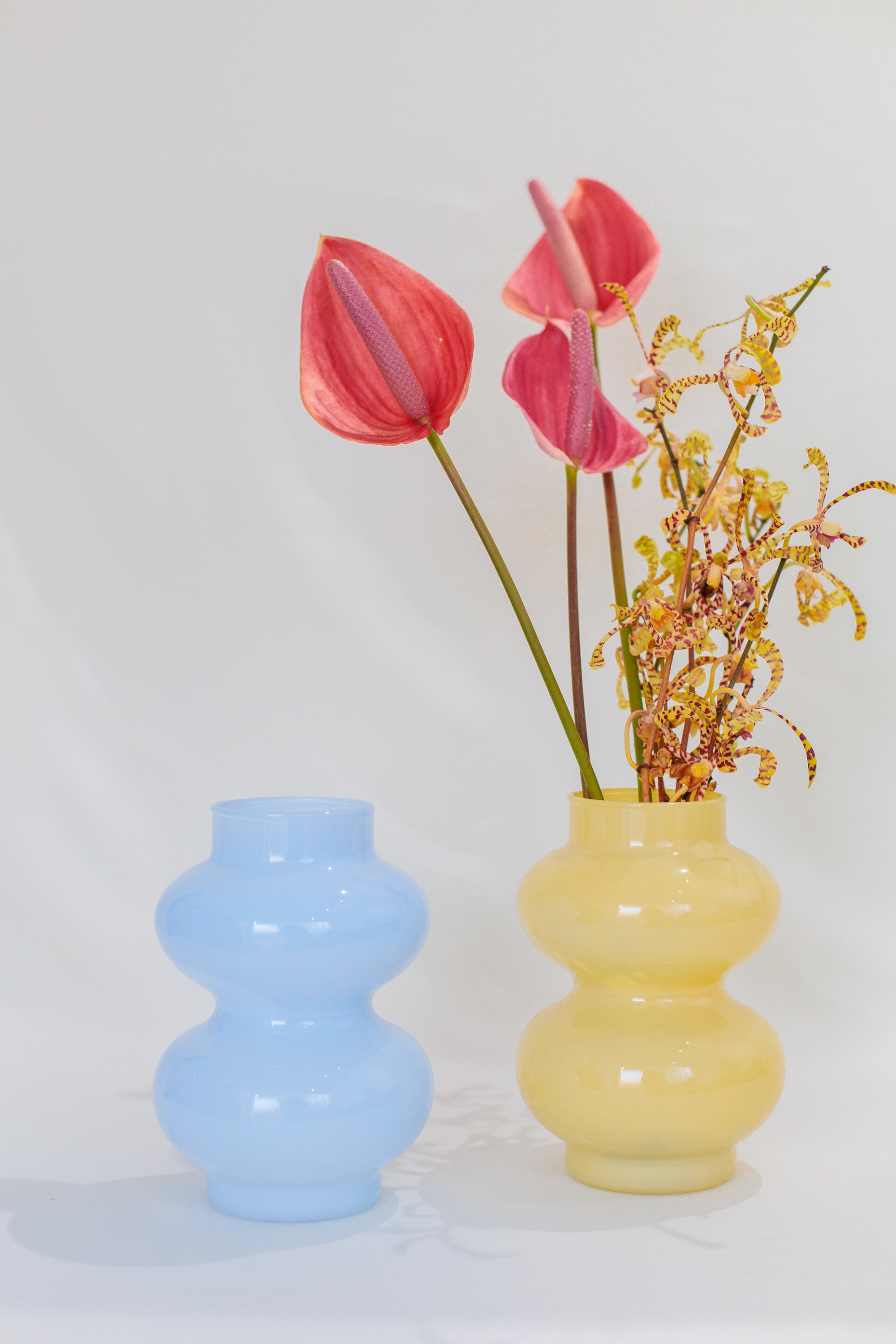 Vaso em Vidro Leitoso Amarelo