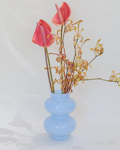 Vaso em Vidro Leitoso Azul