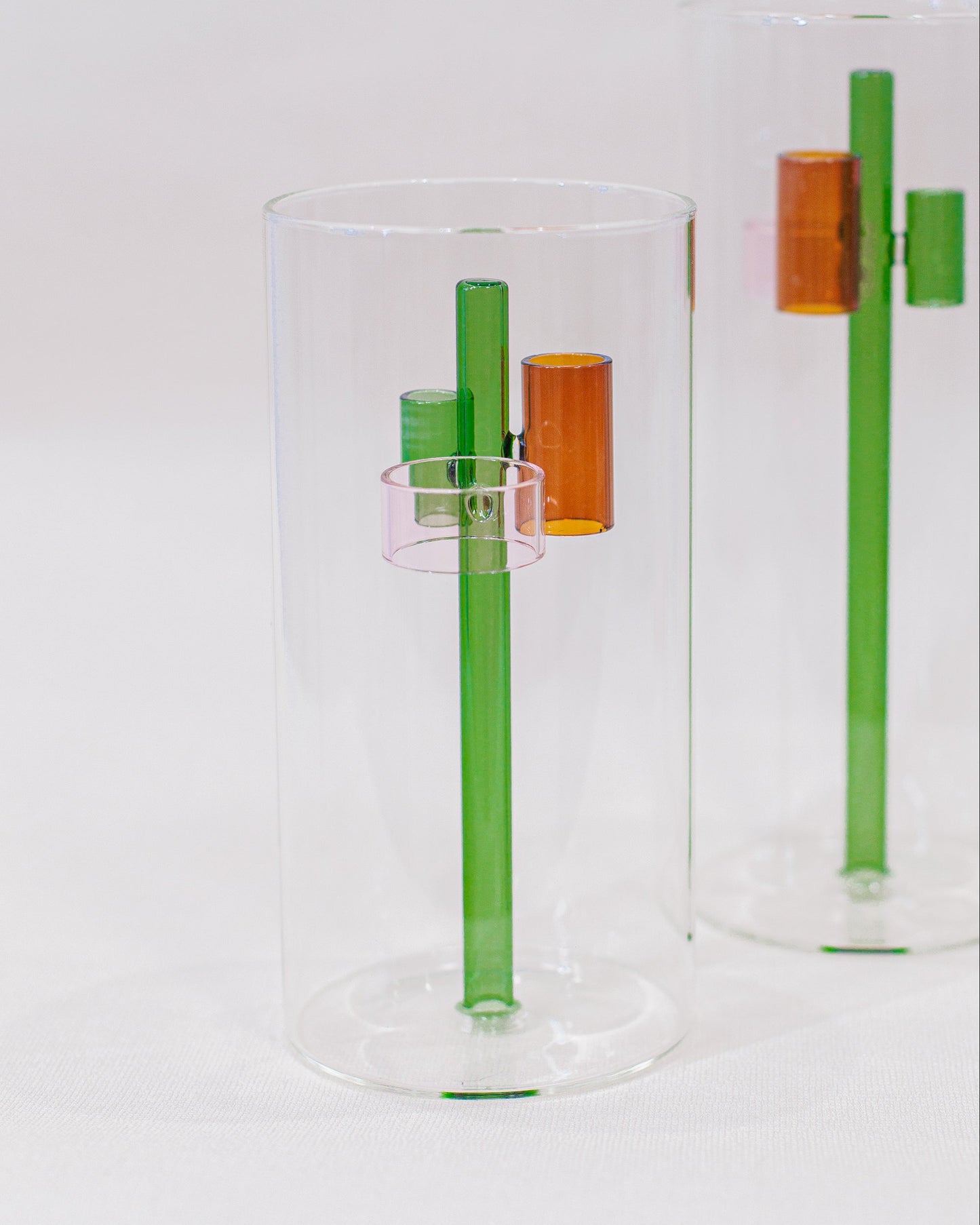 Vaso de Vidro com Apoio Interno M