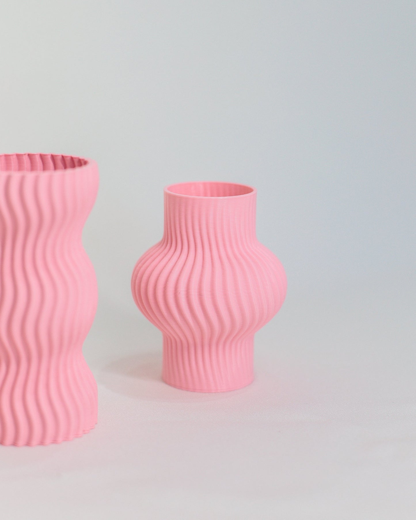Trio Mini Vasos Onda Rosa