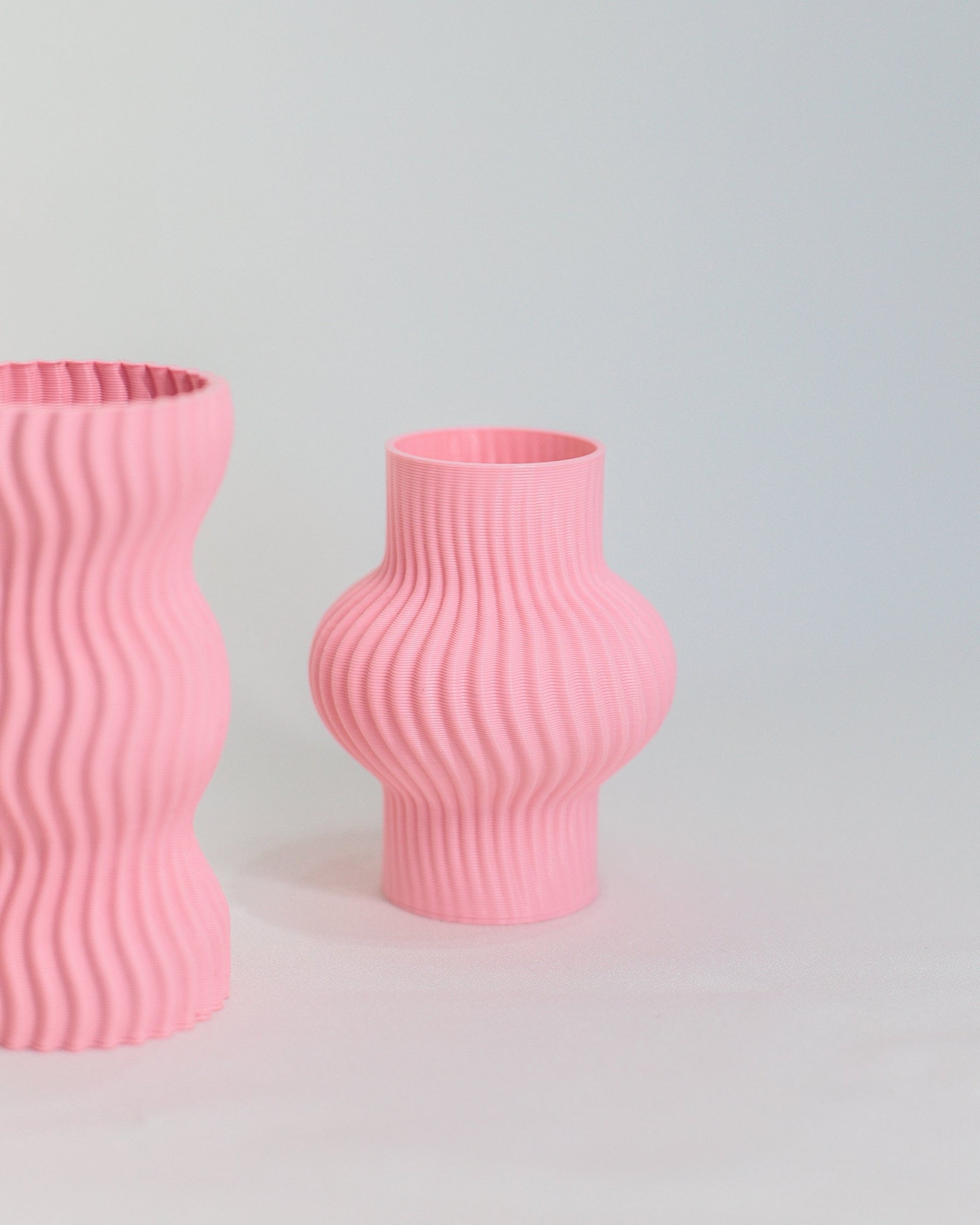 Trio Mini Vasos Onda Rosa