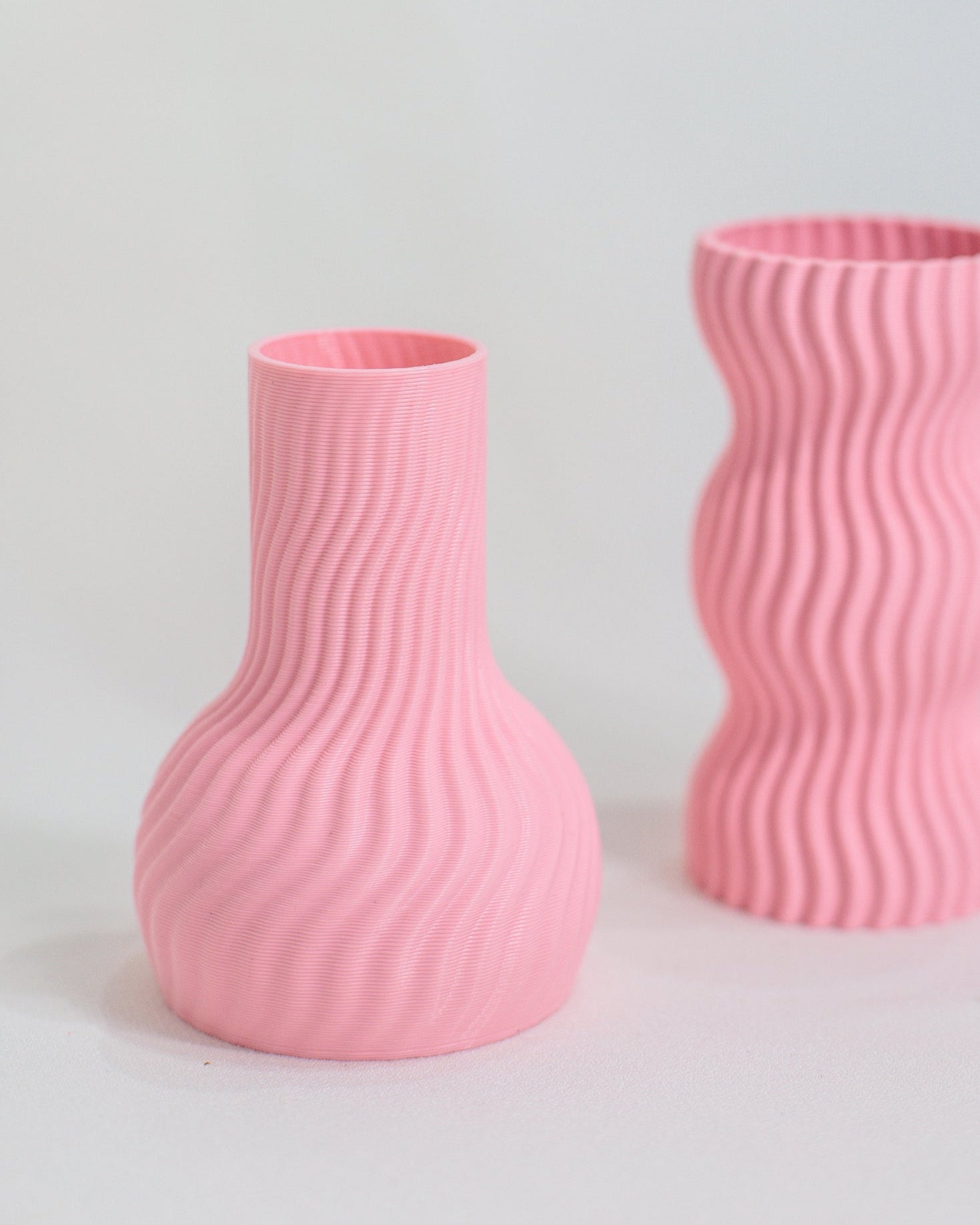 Trio Mini Vasos Onda Rosa
