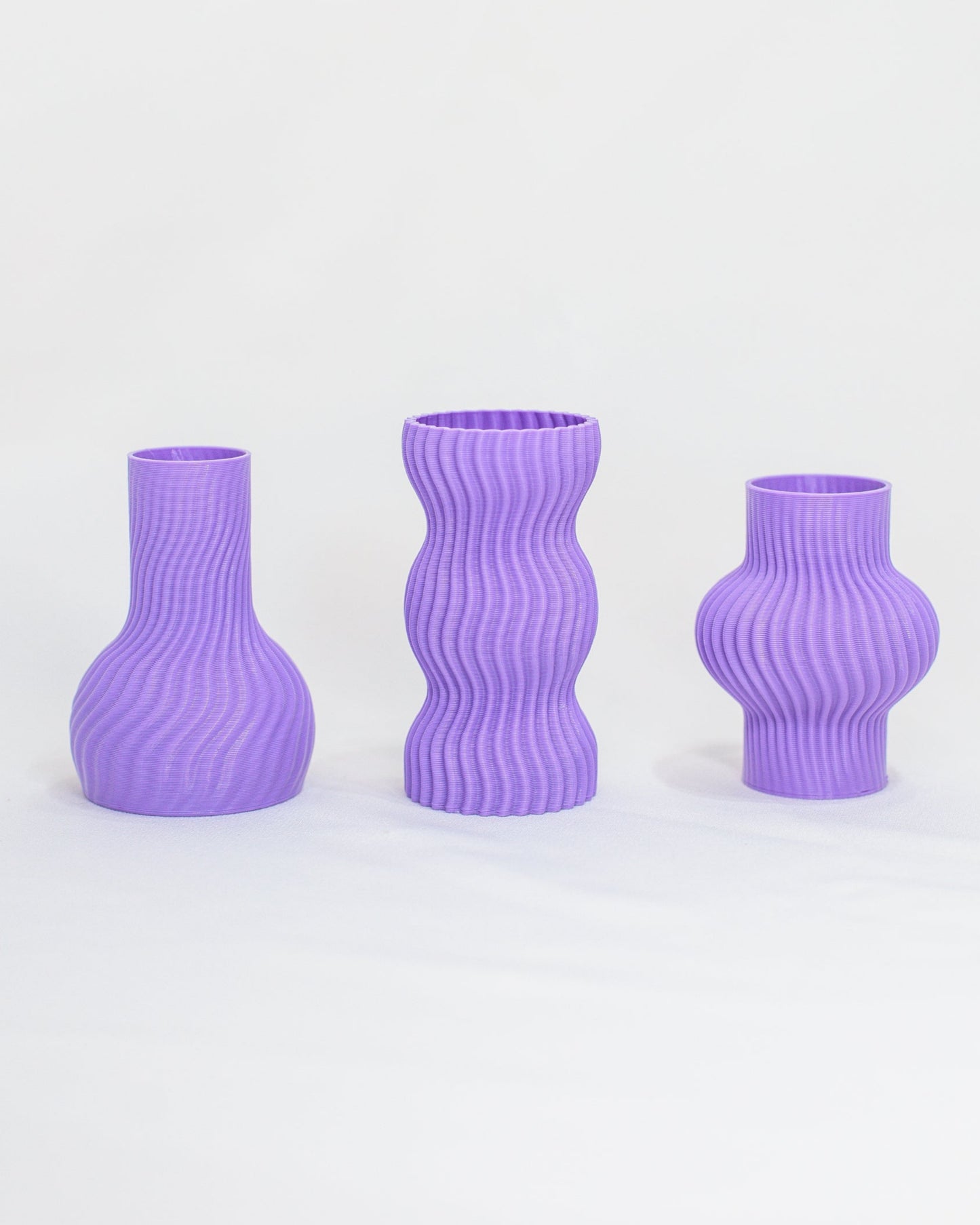 Trio Mini Vasos Onda Lilás