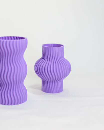 Trio Mini Vasos Onda Lilás
