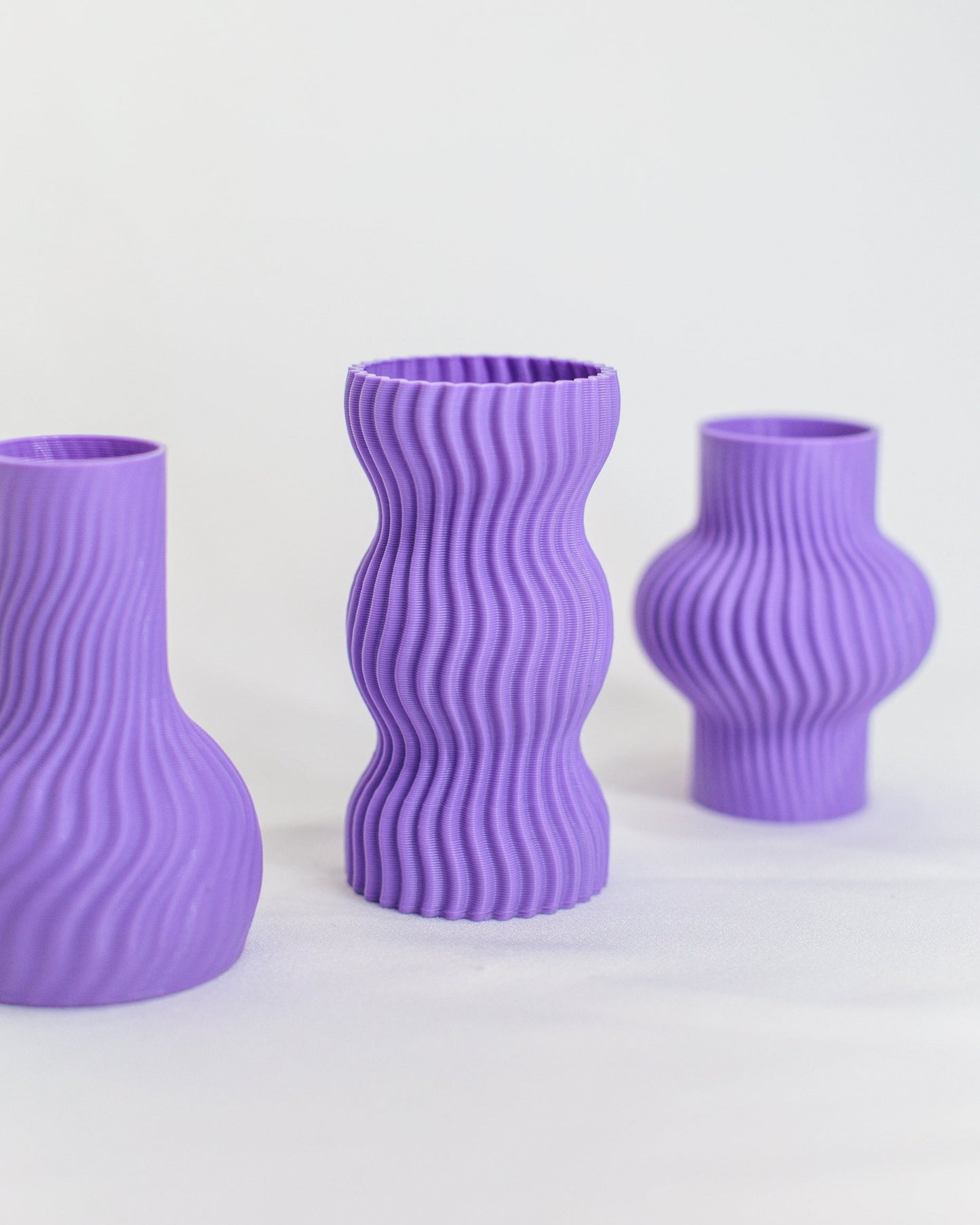 Trio Mini Vasos Onda Lilás